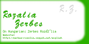 rozalia zerbes business card